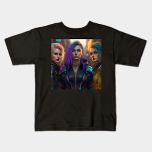 Cyberpunk Angels Kids T-Shirt